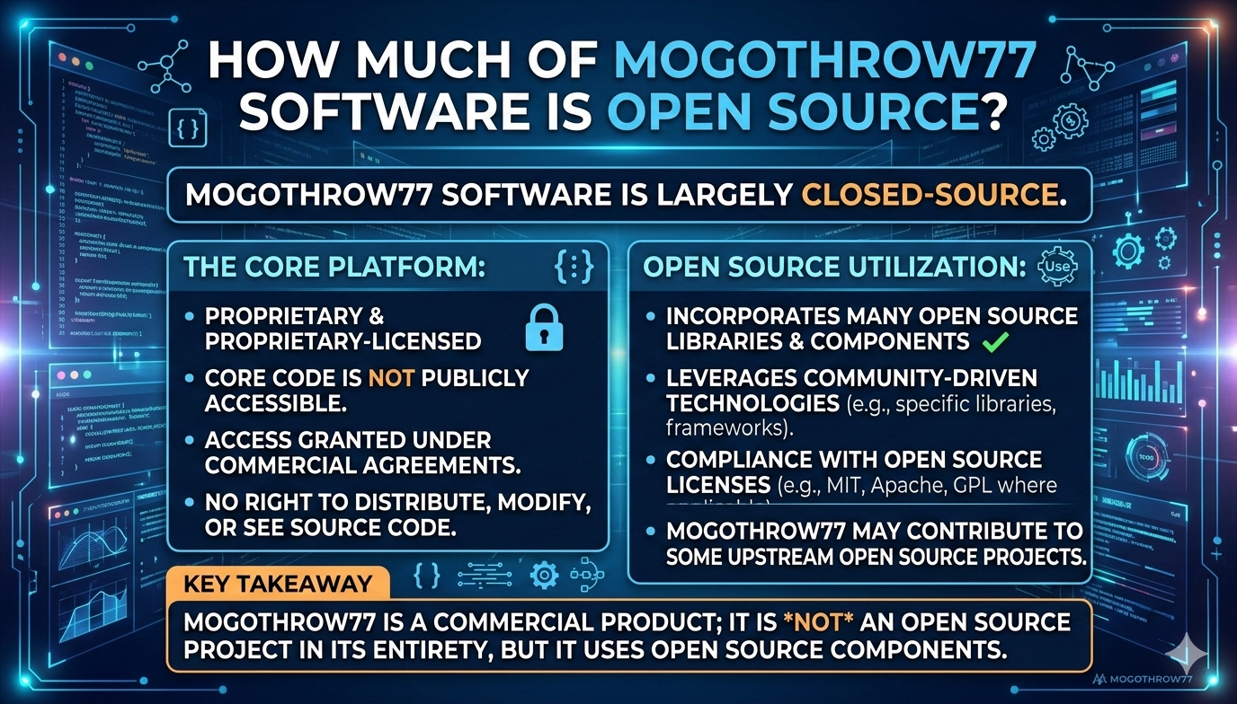 how much mogothrow77 software is open source